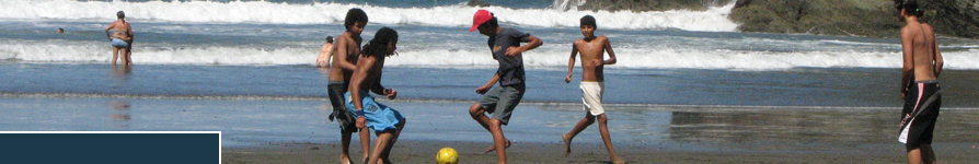 Playing Soccer at a Costa Rican Beach
